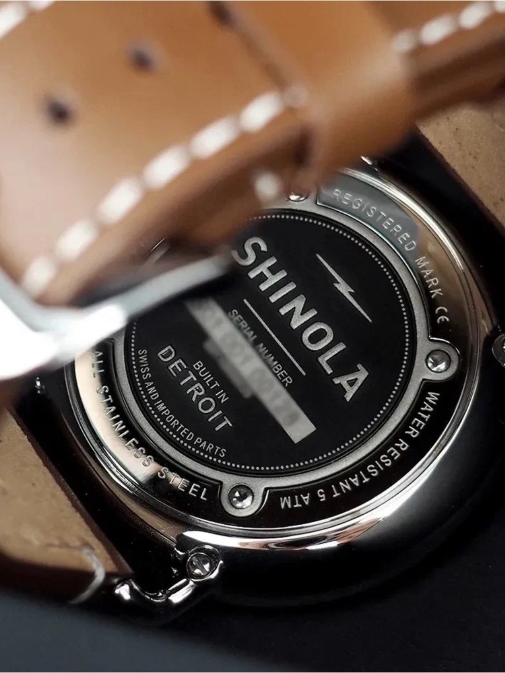 Shinola The Runwell Cream Mens 47mm Dial Leather Strap Argonite 1069 Watch w Box - Picture 13 of 13